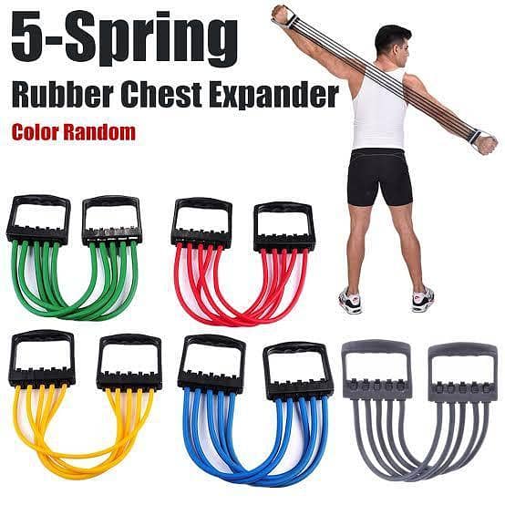 5-Spring Chest Expander for Arm and Chest Strength Training