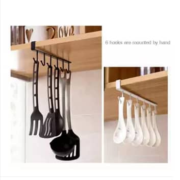 Under Cabinet Mug Hooks for Hanging Mugs, Coffee Cups, and Kitchen Utensils