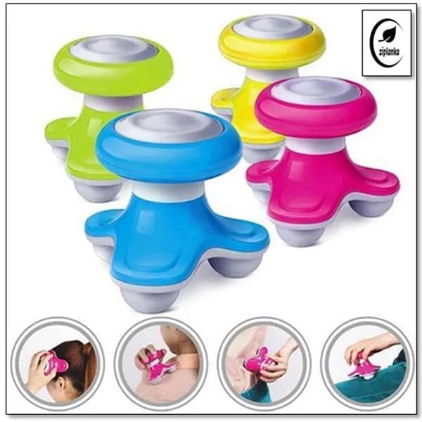 Apple Electric Portable Head & Body Massager – Mini Rechargeable Massager for Men & Women | USB & Battery Operated