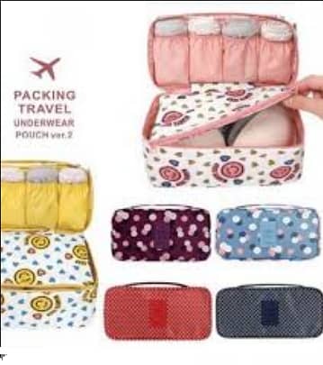Ladies Multi-Color Portable Pouch Bag and Storage Organizer for Travel