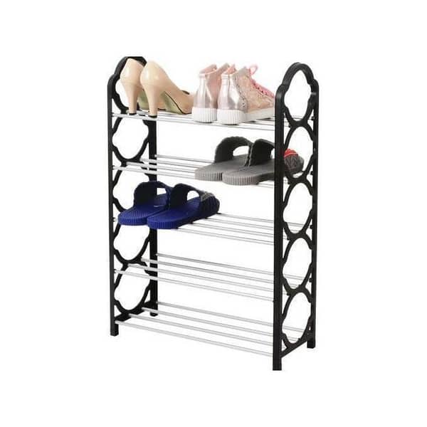 RXN3 Multi-Colored Shoe Shelf with 5 Stackable Layers