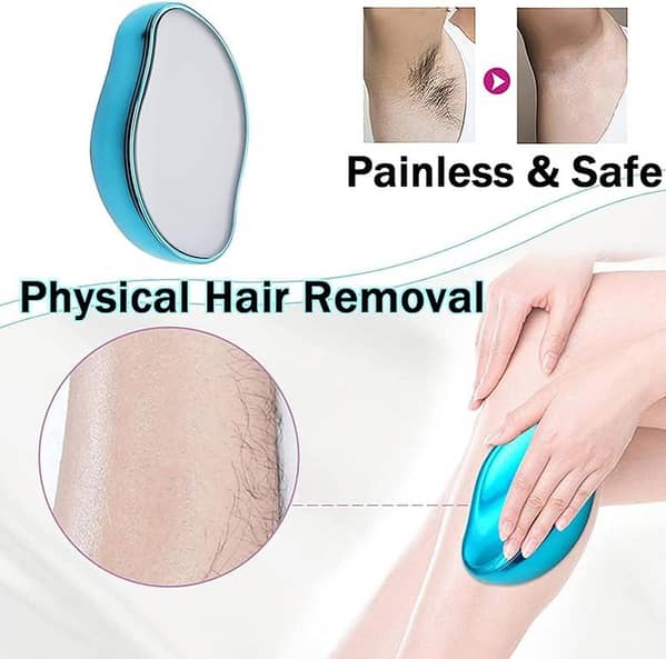 RN Crystal Hair Remover - Painless Hair Eraser for Girls, Suitable for Arms, Legs, and Back (Random Colors)