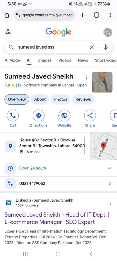 Web Developer and Marketing director 6+ years experience