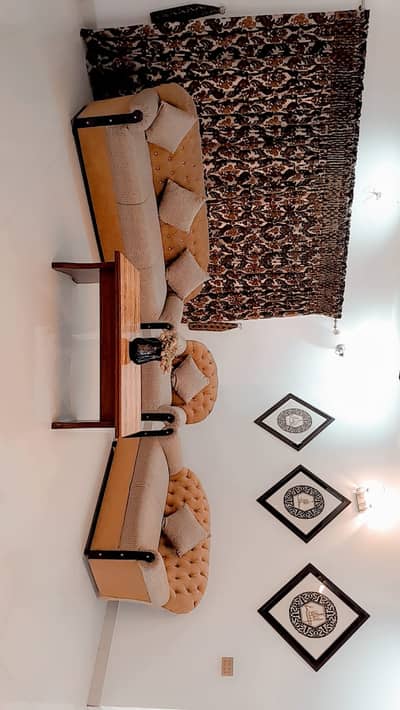 Sofa Set 7 Seater pure solid wood with table neat sofa poshish