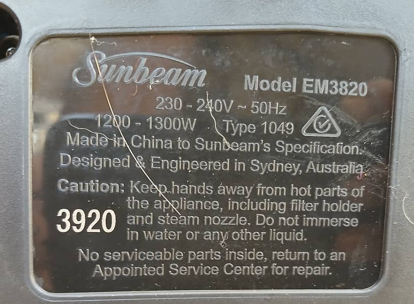Sunbeam Coffee Machine 7