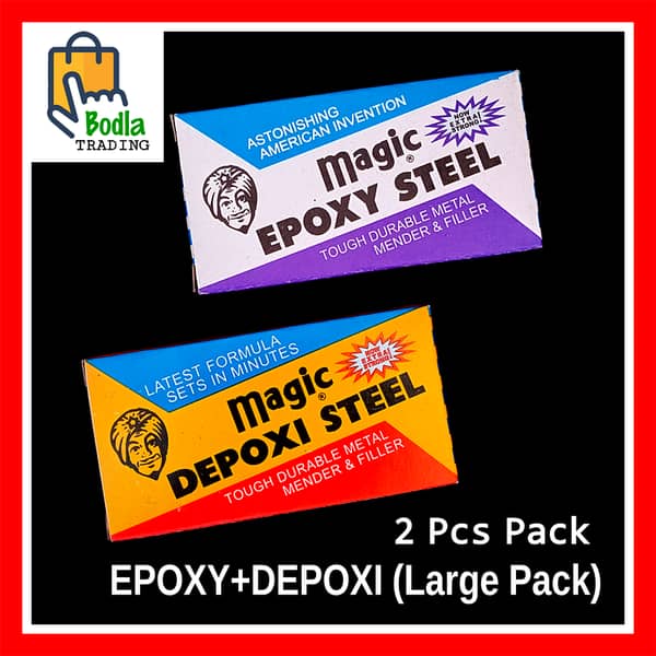 Set of 2 Magic Depoxi Steel and Epoxy Steel Large Pack