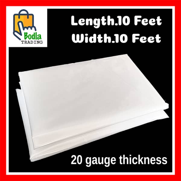 10 x 10 Feet Large Polythene Plastic Dust Sheet for DIY and Painting Projects