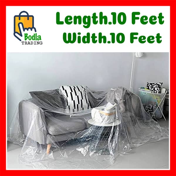 10 x 10 Feet Large Polythene Plastic Dust Sheet Cover for DIY Projects