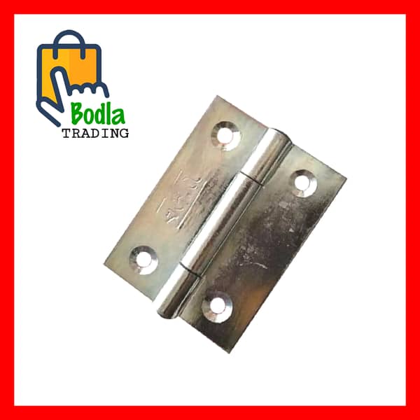 6-Piece Pack of 2-Inch Star Brand Galvanized Iron Door Hinges in Silver