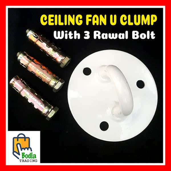 Heavy Duty Ceiling Fan Hook Hanger with 3 Rawal Bolts