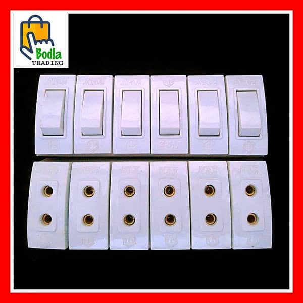 12-Piece Electric Piano Switch Board with Metal Series Switches and Sockets