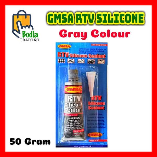 GMSA Grey RTV Silicone Sealant 50g Tube - Ideal for Sealing Water Leaks and Filling Gaps