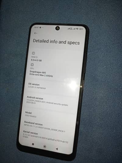 Redmi note 12 in good condition with box and original charger
