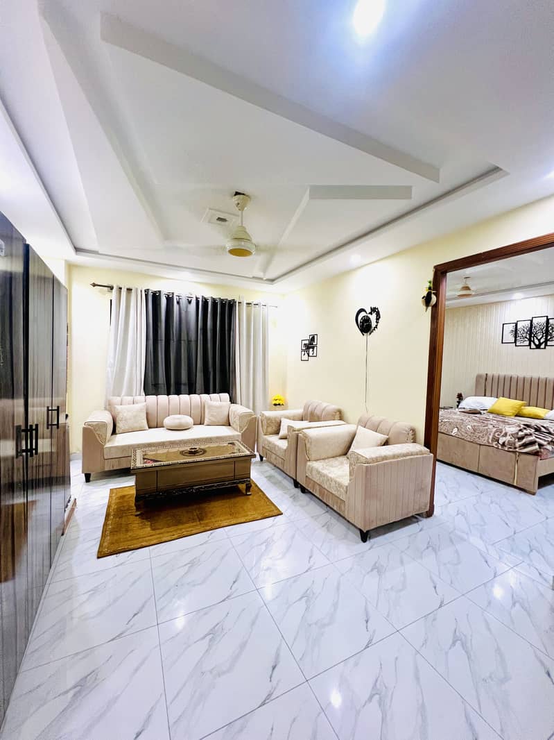 bed flat furnished Rent Per Day Bahria town one bedroom