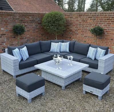 4 Seater Roop Set/Rattan sofa set/L-Shape/Outdoor Chairs/Lawn set
