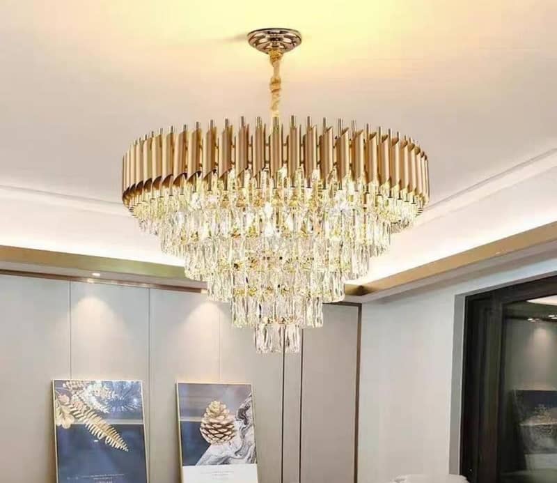 luxury chandeliers hanging lights pendant lights crystal fanoos ...
