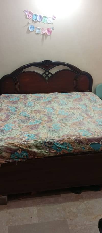 Wooden King Bed Only Without Mattress /Wooden Sheet Available for Sale