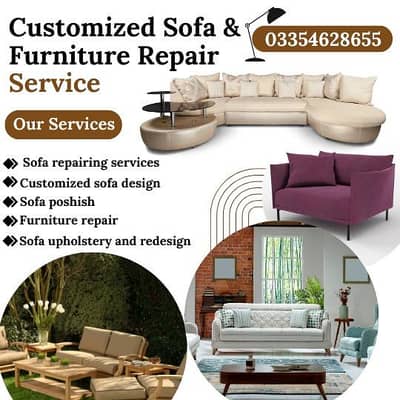 Sofa Repair/ Reposhish / Fabric Change/Foam Change/Polish /Redesign