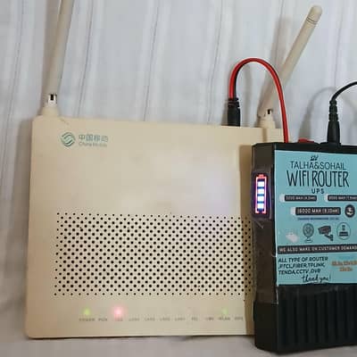 wifi router power ban+k adopter  4,5    hours battery backup 12v
