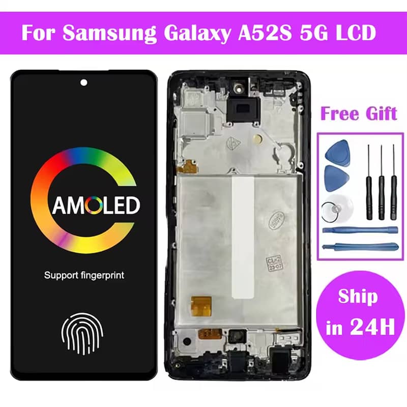 Samsung a52s AMOLED panel with frame 0