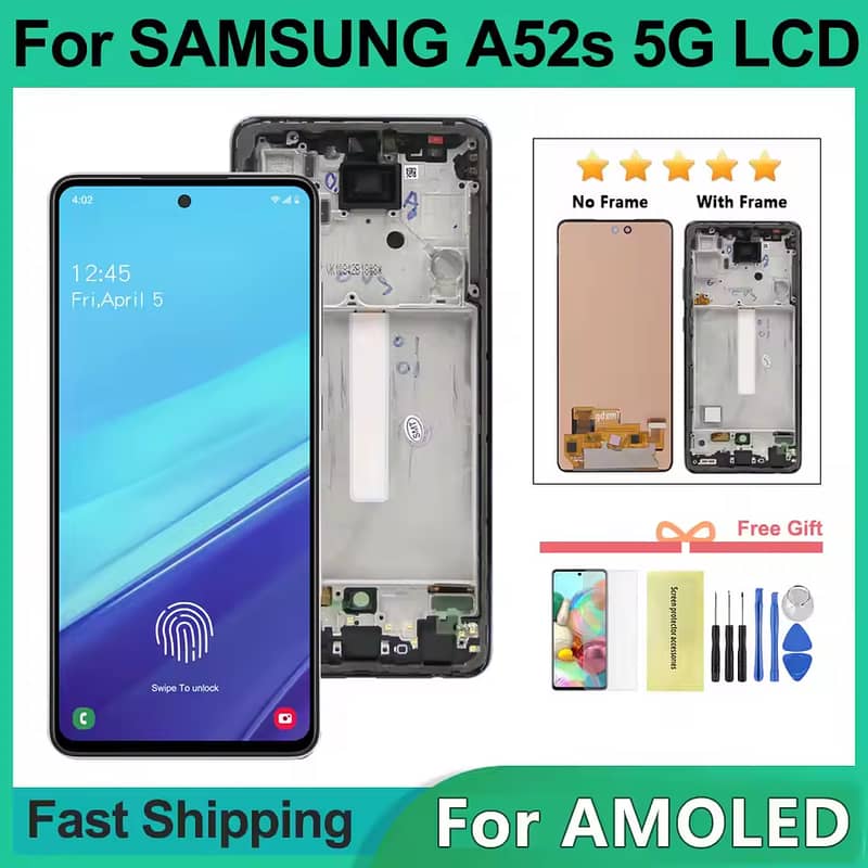 Samsung a52s AMOLED panel with frame 4