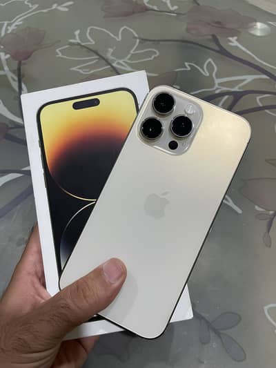 Iphone 14 Pro Max 256gb Golden Pta Approved 10/10 With Box Like New