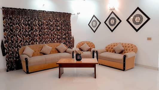 Sofa Set 7 Seater solid wood, fresh tight poshish, neat and clean