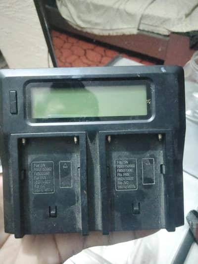 LCD dual battery charger