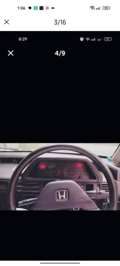 Honda civic 1986. original book file. iner original. power windows.