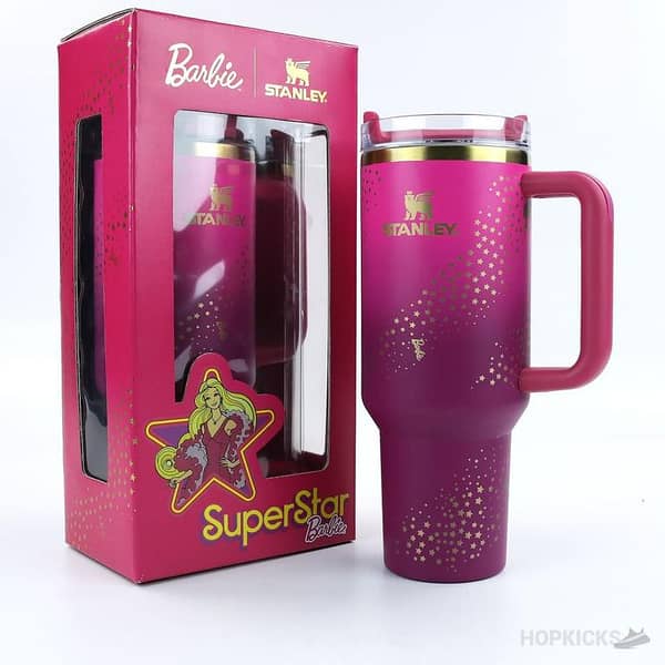 Stanley x Barbie Quencher H2.0 Tumbler 40oz – Superstar Limited Edition | Hot & Cold Insulated Travel Mug with Handle & Straw