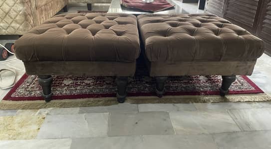 Two Ottoman seats