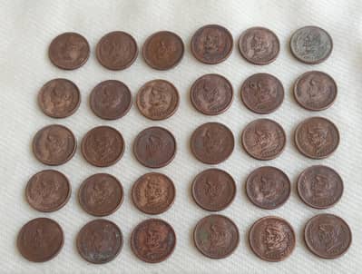 Pakistani and USA coins