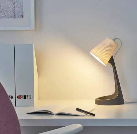 IKEA Table / Work lamp, dark grey/white - Stationery Items - 1107752508