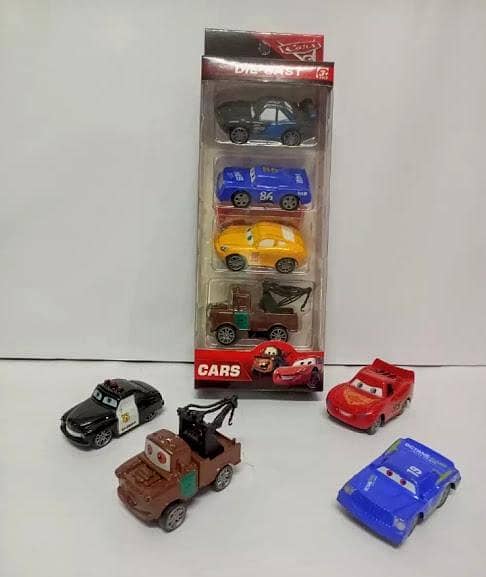 Mcqueen 4-Piece Metal Cars Set