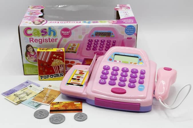 Cash Register Toy With Music - Pink