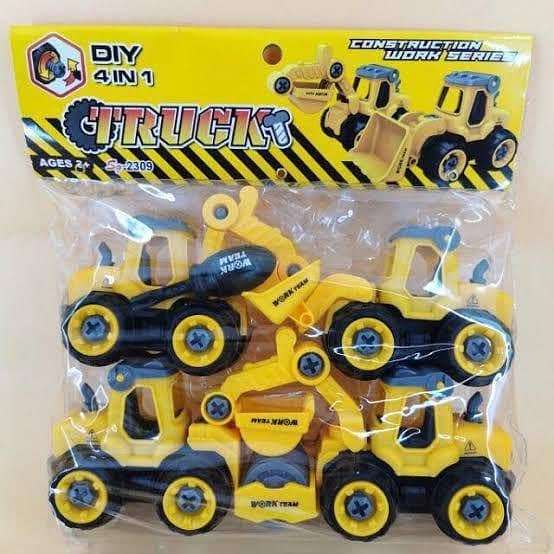 DIY Construction World Assembling Trucks 4 in 1