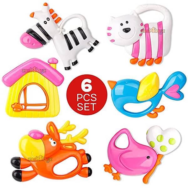 Loving Hut 7 Pieces Rattle Set for Babies (Multicolor)