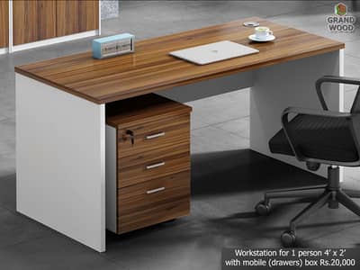 Workstation Rectangle for 1 person with drawers box , 2 person, 4 per