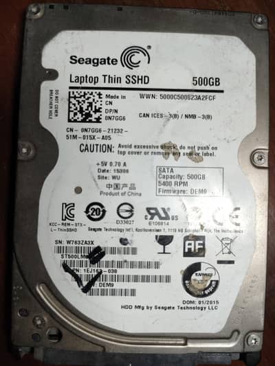 Hard Disk 500 GB 100% Health