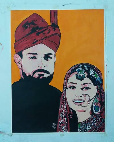 Oil portraits, sketches, calligraphy (Karachi)