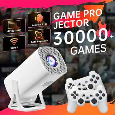Smart 4K HY350 HD Android Projector WiFi Gamepad School, Home, Office