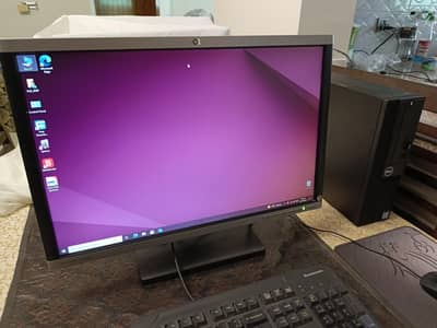 Dell/Lenovo SFF PC with 22" monitor. i5-7th gen, 8 gb ram, 256 gb ssd.