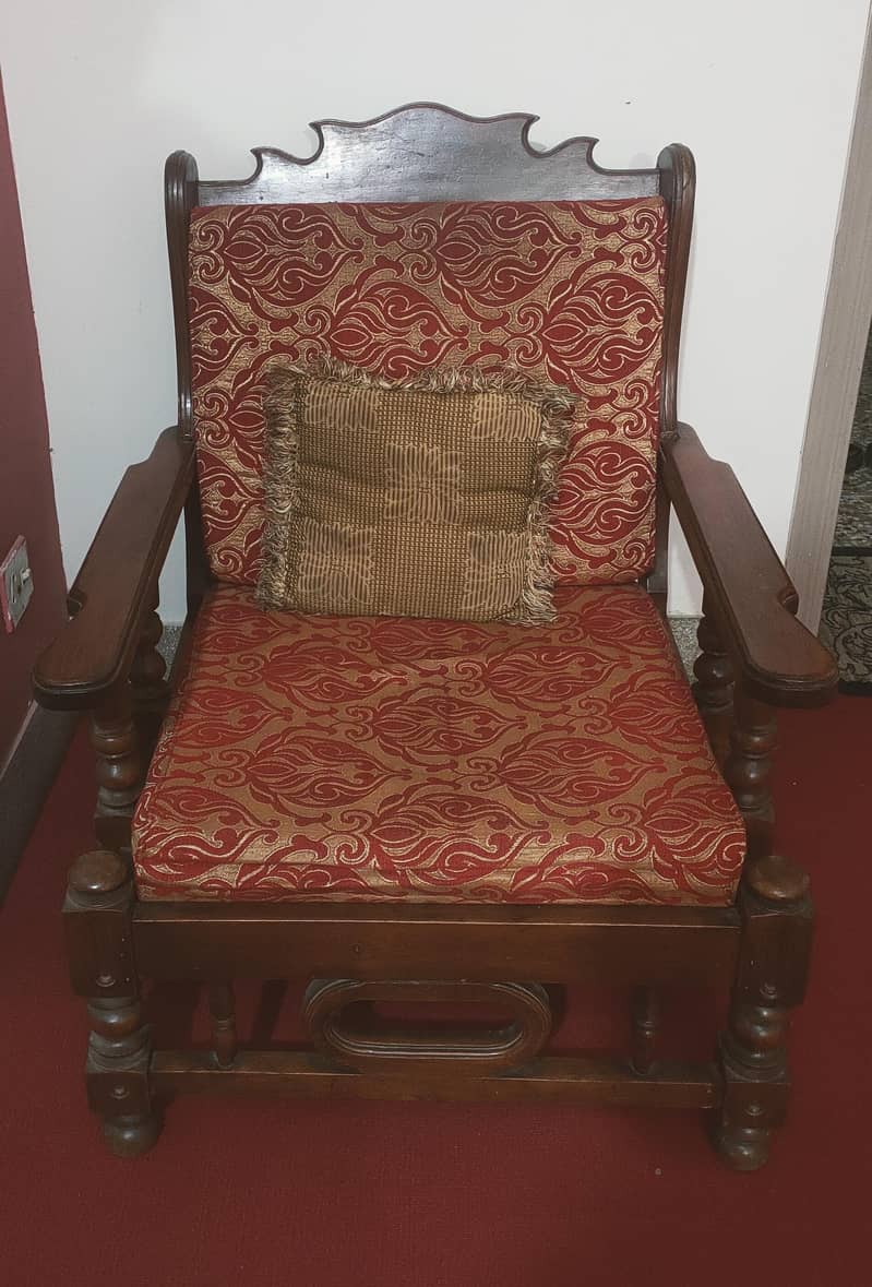 Solid Wood 5 Seater Sofa Set 1