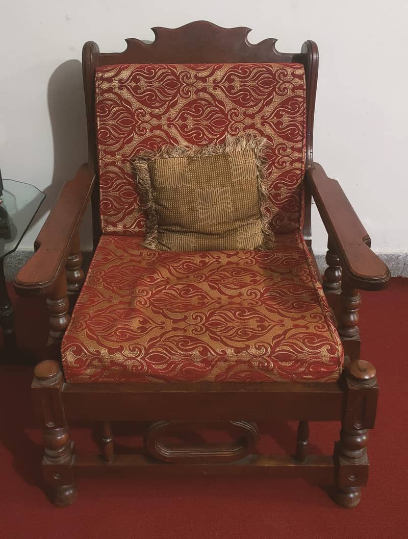 Solid Wood 5 Seater Sofa Set 2