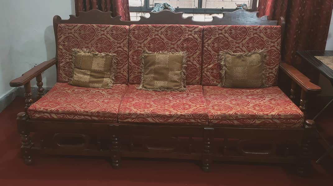Solid Wood 5 Seater Sofa Set 0