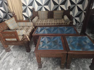 Pure Shesham Wood Sofa Set