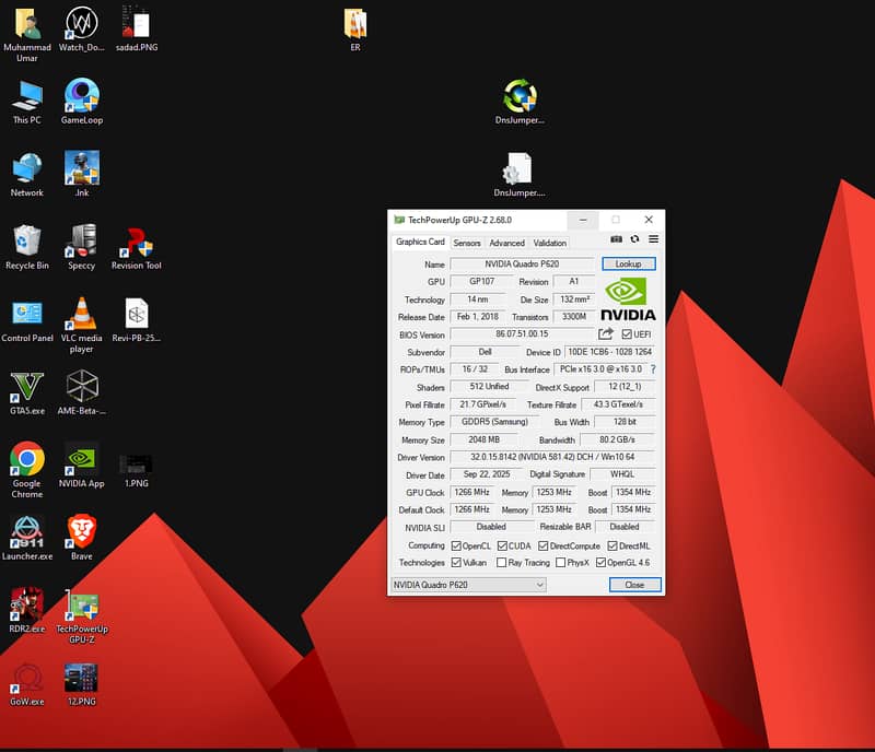 NVIDIA Quadro P620 2GB DDR5 4