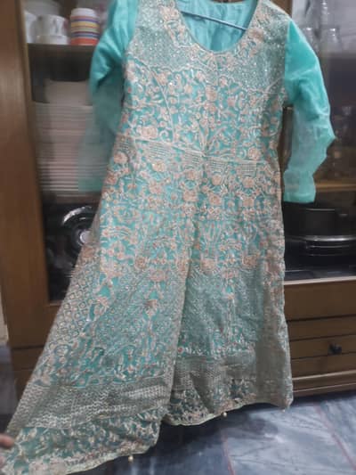 Net fancy frock with  trouser and net duppata