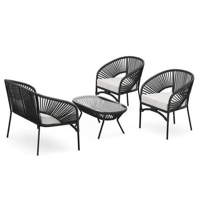 4 Seater Roop Set/Rattan sofa set/L-Shape/Outdoor Chairs/Lawn set