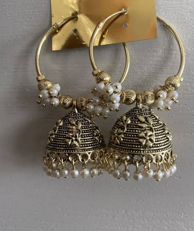 New. Indian Style Jhumka earrings for girls, Jhumkay